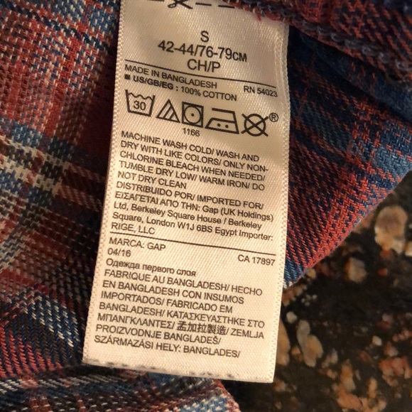 Gap Slim Fit Plaid Button Down Long Sleeve Shirt - Picture 7 of 7